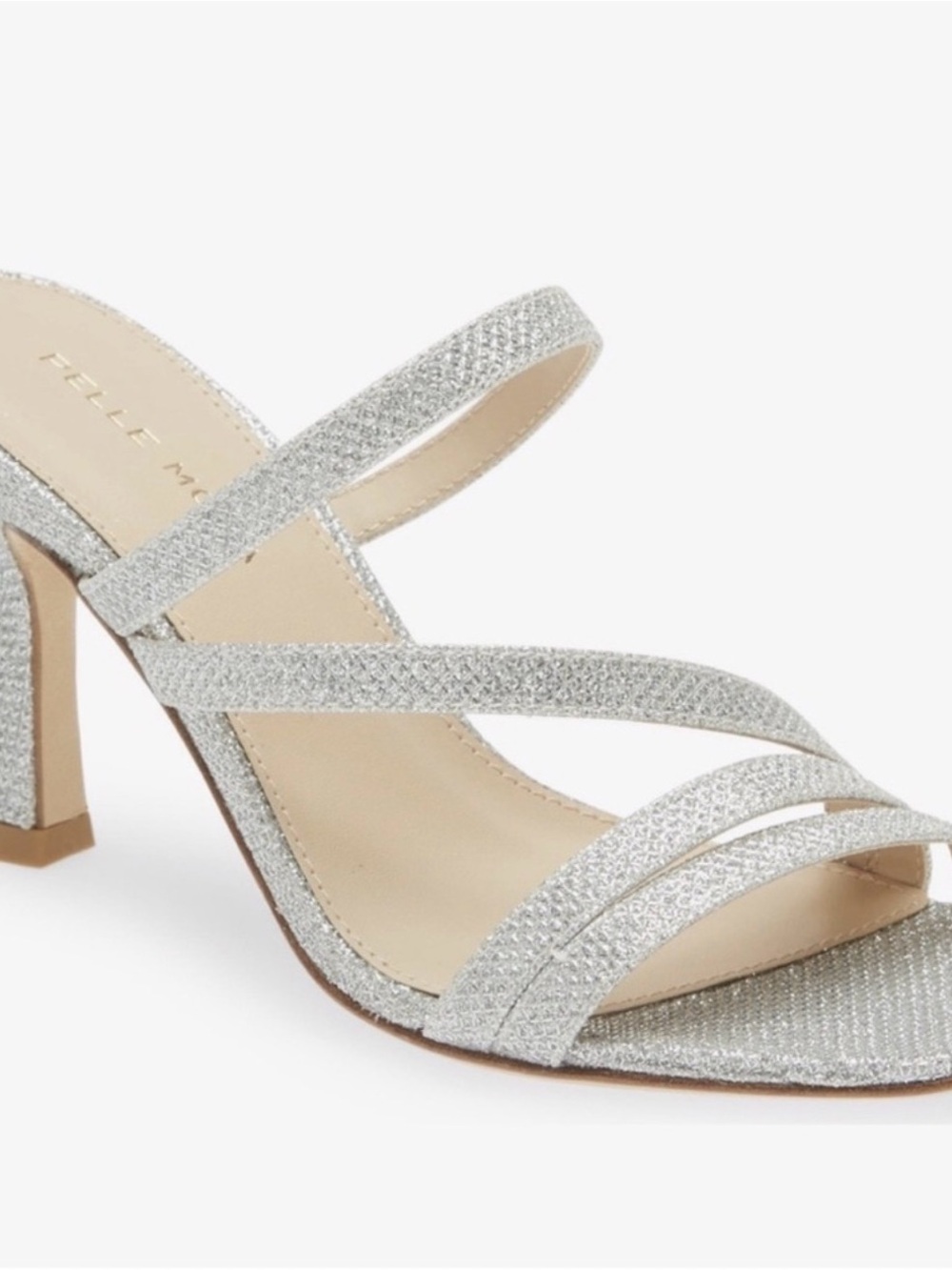 NWT Pelle Moda Heels Silver Size 7.5 Silver Heels Women